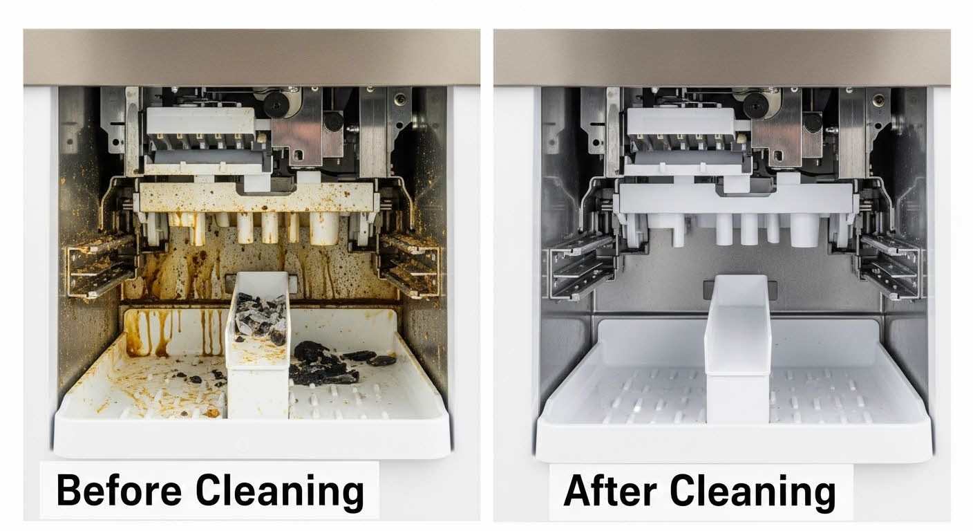 제빙기 소독 전후